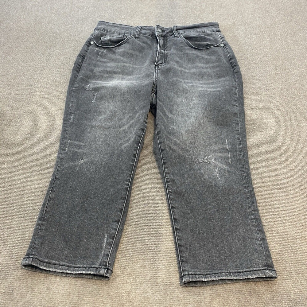 Judy Blue Jean Capris Womens Size 16W Black Denim Skinny Capri Fit Style JB88238